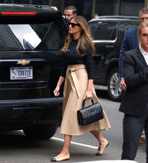 Melania Trump Slips on Chanel Flats at Trump Tower .